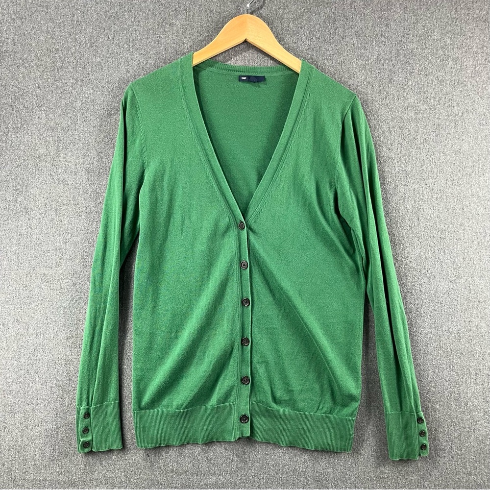 Gap Cardigan 100% Cotton Button Up Layering Lightweight Sleeve Button L